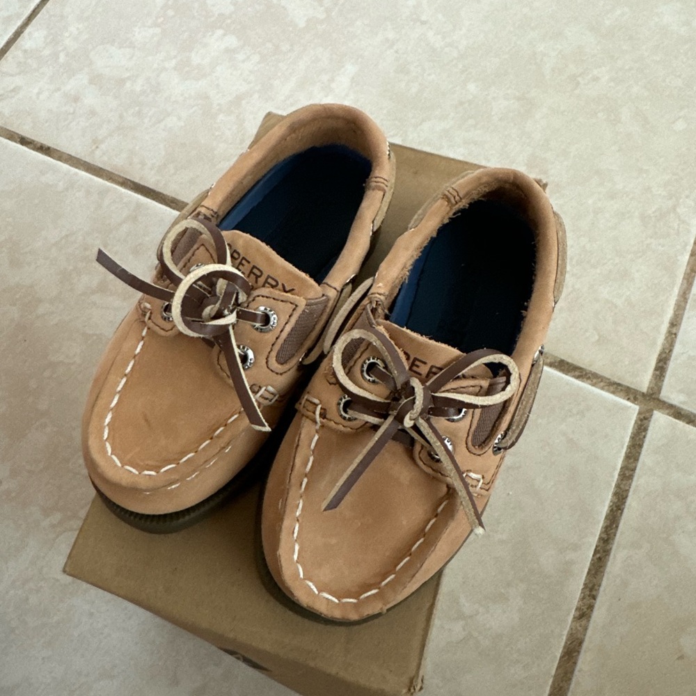 Sperry Kids Tan Boat Shoes